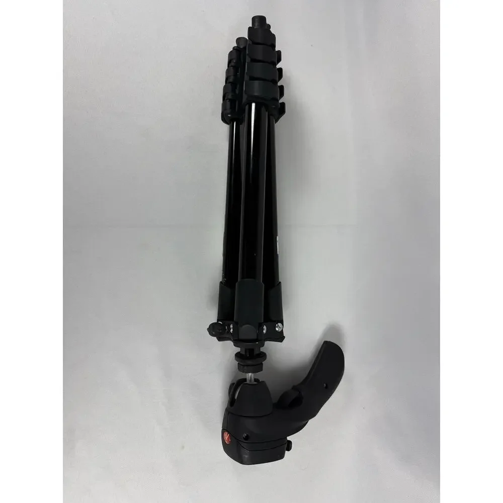Manfrotto Tripod w/ Fluid Head Adjustable Height Camera Stand Black